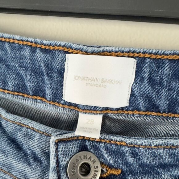 ⭕️ JONATHAN SIMKHAI Jeans Cropped Blue 28 - Picture 2 of 5